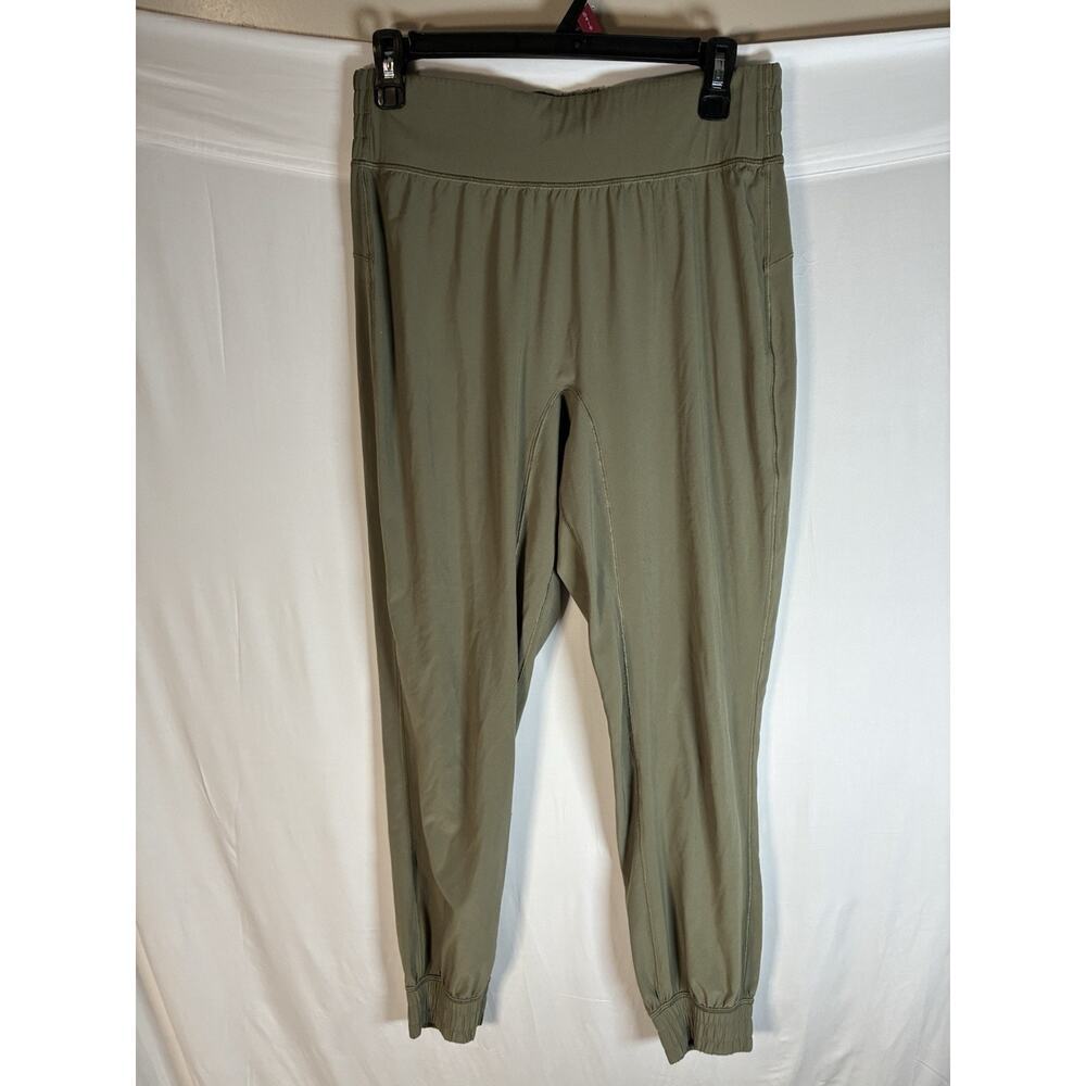 Lululemon Sun Setter Jogger Womens 8 Dark Olive Travel Woven Mid Rise Pants